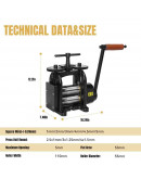 Laminadora KATWAY. Rodillos: plano (53 mm), cuadrado (7), media caña (3). Rodillo 11x55. 1 unidad.
