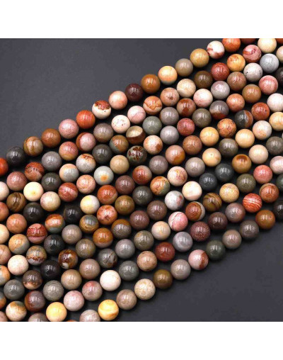 Jásper Picture. 04 mm diámetro. 0,80 mm perforación. 90 uds hilo aprox.