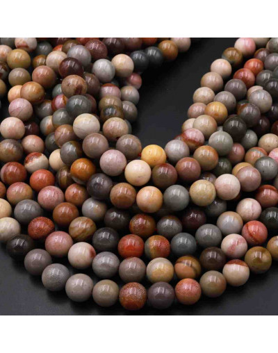 Jásper Picture. 06 mm diámetro. 1 mm perforación. 60 uds hilo aprox.