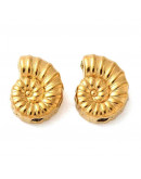 Caracol de Mar. Acero inoxidable. 9.5x7.5x4 mm. 1,4 mm perforación. 1 unidad.