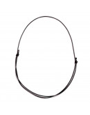 Cordón regulable collar. Piel de serpiente. BLACK. 1,5 mm grosor. 36~72 cm. 5 unidades.
