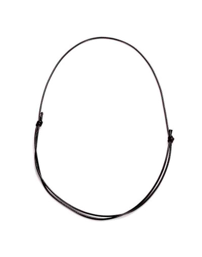 Cordón regulable collar. Piel de serpiente. BLACK. 1,5 mm grosor. 36~72 cm. 5 unidades.