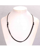 Cordón regulable collar. Piel de serpiente. BLACK. 1,5 mm grosor. 36~72 cm. 5 unidades.