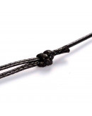 Cordón regulable collar. Piel de serpiente. BLACK. 1,5 mm grosor. 36~72 cm. 5 unidades.