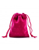 Bolsa de regalo. Terciopelo. Color carnelia. Cierre con cordón. 90x70 milímetros. 4 unidades.