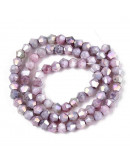 Bi-cono. Plated Lilac. 4.2~4.9x3.9 mm. 0.8 mm perforación. 80 uds hilo aprox. 1 hilo.