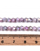 Bi-cono. Plated Lilac. 4.2~4.9x3.9 mm. 0.8 mm perforación. 80 uds hilo aprox. 1 hilo.