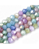 Bi-cono. Plated Mixed. 4.2~4.9x3.9 mm. 0.8 mm perforación. 80 uds hilo aprox. 1 hilo.