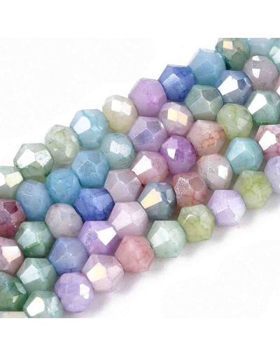 Bi-cono. Plated Mixed. 4.2~4.9x3.9 mm. 0.8 mm perforación. 80 uds hilo aprox. 1 hilo.