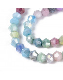 Bi-cono. Plated Mixed. 4.2~4.9x3.9 mm. 0.8 mm perforación. 80 uds hilo aprox. 1 hilo.