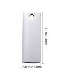 Blank Stamping. Rectángulo. Acero inoxidable. Color Plateado. 25x9x1,8 mm. 1,4 mm agujero. 1 ud.