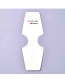 Etiquetas para collares y pulseras. Blancas. Handmade with Love. 12x4.5 cm. 50 uds.