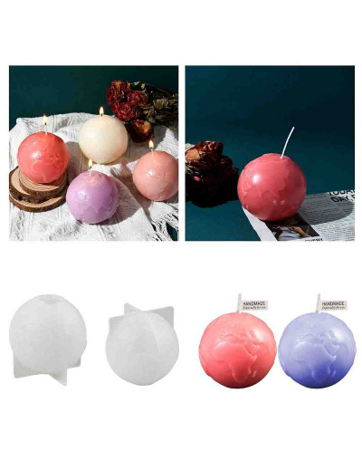 Molde silicona. Velas, jabones y resina. Planeta Tierra. 80x79 milímetros. 1 ud.