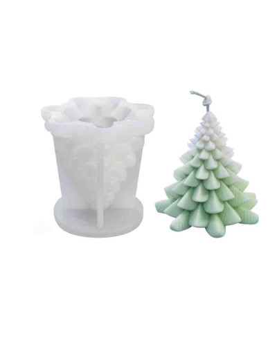 Molde silicona. Velas, jabones y resina. Arbol Navidad. 85x85 milímetros. 1 ud.