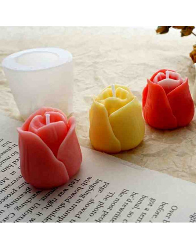 Molde silicona. Grado alimentario. Velas, jabones, resina y alimentos. Flor: Tulipán. 49x43 mm. 1 ud