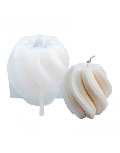 Molde silicona. Velas, jabones y resina. Twist. 72x71 milímetros. 1 ud.