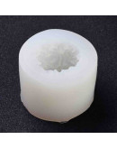 Molde silicona. Grado alimentario. Velas, jabones,  resina y alimentos. Esfera Flores. 64X43 mm.