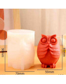 Molde silicona. Velas, jabones y resina. Búho (2). 59x84 milímetros. 1 ud.