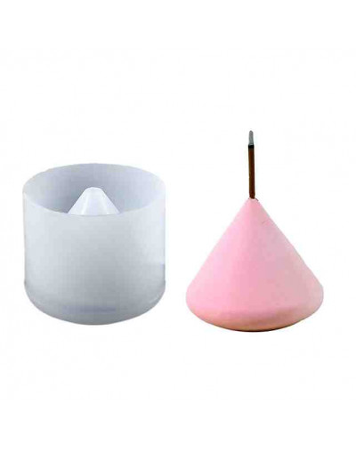 Molde silicona. Velas, jabones y resina. Cono. 65x60 milímetros. 1 ud.