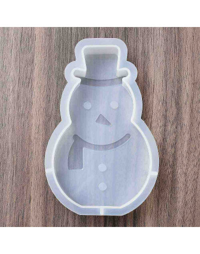 Molde silicona. Velas, jabones y resina. Muñeco de nieve. 128x83x24 mm. 1 ud.