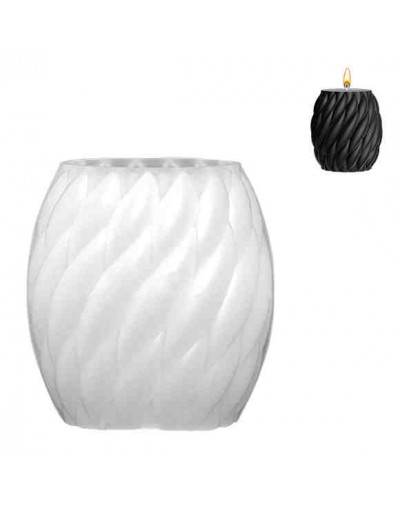 Molde silicona. Velas, jabones y resina. Barril Twist. 46x52x70 mm. 1 ud.