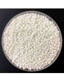 Chaquira. Color sólido. WHITE. 4 milímetros. 1 mm perforación. 40 gramos. 390 uds aprox.