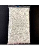 Chaquira. Color sólido. WHITE. 4 milímetros. 1 mm perforación. 40 gramos. 390 uds aprox.