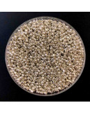 Chaquira. Color metalizado. SILVER. 4 milímetros. 1 mm perforación. 40 gramos. 390 uds aprox.