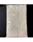 Chaquira. Color ceylan. WHITE. 4 milímetros. 1 mm perforación. 40 gramos. 390 uds aprox.