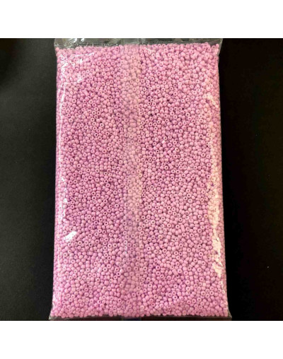 Chaquira. Color sólido. LANGUID LAVENDER. 4 milímetros. 1 mm perforación. 40 gramos. 390 uds aprox.