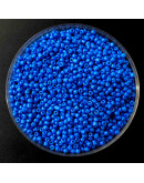 Chaquira. Color sólido. RUSSIAN BLUE. 3 milímetros. 1 mm perforación. 40 gramos. 900 uds aprox.