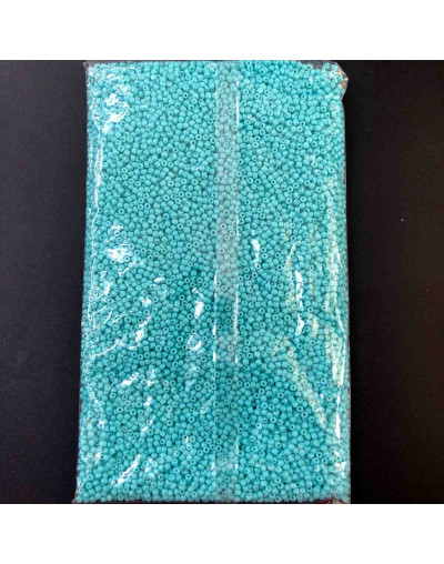 Chaquira. Color sólido. STEEL BLUE. 3 milímetros. 1 mm perforación. 40 gramos. 900 uds aprox.