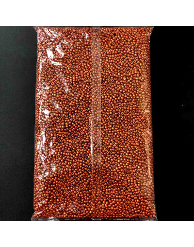 Chaquira. Color metalizado. COOPER. 3 milímetros. 1 mm perforación. 40 gramos. 900 uds aprox.