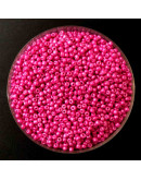 Chaquira. Color sólido. HOT PINK. 4 milímetros. 1 mm perforación. 40 gramos. 390 uds aprox.
