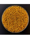 Chaquira. Color metalizado. GOLD. 4 milímetros. 1 mm perforación. 40 gramos. 390 uds aprox.