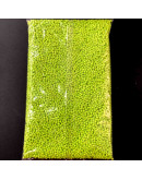 Chaquira. Color sólido. MIDDLE GREEN YELLOW 4 mm. 1 mm perforación. 1 libra. 4500 uds aprox.