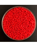 Chaquira. Color sólido. RED. 3 milímetros. 1 mm perforación. 1 libra. 10000 uds aprox.