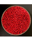 Chaquira. Color sólido. BURGUNDY. 4 milímetros. 1 mm perforación. 1 libra. 4500 uds aprox.