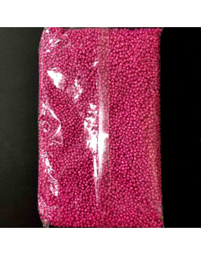 Chaquira. Color sólido. HOT PINK. 2 milímetros. 1 mm perforación. 1 libra. 30000 uds aprox.