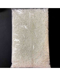 Chaquira. Color ceylan. WHITE. 4 milímetros. 1 mm perforación. 1 libra. 4500 uds aprox.