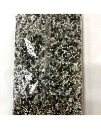 Chaquira. Color sólido. BLACK SERIES. 3 milímetros. 1 mm perforación. 1 libra. 10000 uds aprox.