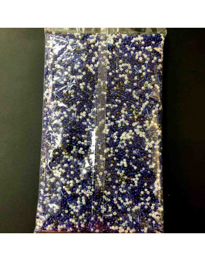 Chaquira. Color sólido. BLUE SERIES. 4 milímetros. 1 mm perforación. 1 libra. 4500 uds aprox.