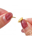 Pin de solapa. Aleación de cobre. Color dolardo. 4.5 mm bandeja. 12 mm pin. 20 set.