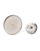 Pin de solapa. Acero inoxidable. Color Plateado. 20x2 mm base. 12 mm pin. 1 set.