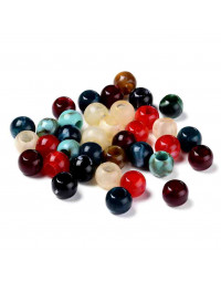 Imitación Piedra. Rondelle. Varios colores. 11.5x9.5 mm. 5 mm perforación. 30 uds aprox.