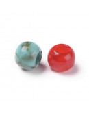 Imitación Piedra. Rondelle. Varios colores. 11.5x9.5 mm. 5 mm perforación. 30 uds aprox.