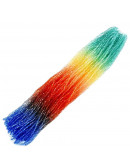 Bi-cono. Color degradado: verde a azul. 4.5x4 mm. 0.8 mm perforación. 80 uds hilo aprox.