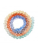 Bi-cono. Color degradado: verde a azul. 4.5x4 mm. 0.8 mm perforación. 80 uds hilo aprox.