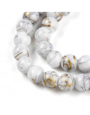 Esfera. Drawbench Style. White Smoke. 6~6.5 mm. 1 mm perforación. 140 uds hilo aprox.