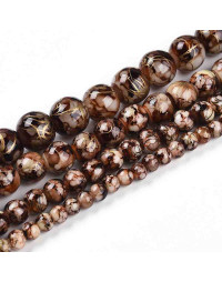 Esfera. Drawbench Style. Coconut Brown. 6~6.5 mm. 1 mm perforación. 140 uds hilo aprox.